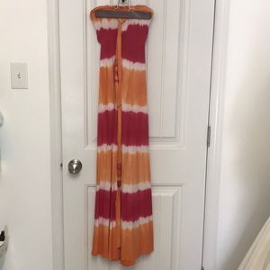 Victoria’s Secret resort tie dye maxi open back